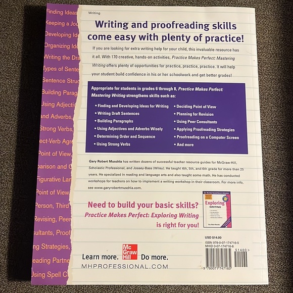 “Mastering Writing” Workbook -never used! $6 - Picture 7 of 7